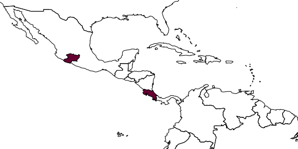 map of Oedemopsis dentipara     Gauld, 1997